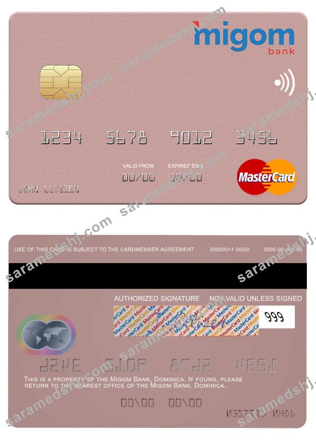 Dominica Migom Bank mastercard